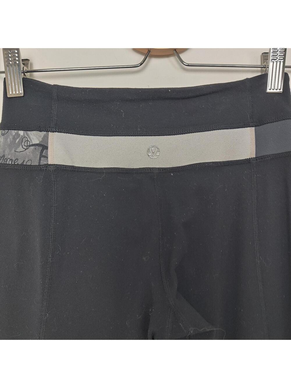 Lululemon Black Flare Yoga Pants Women’s Size 8 Tall Long Inseam - Picture 4 of 10